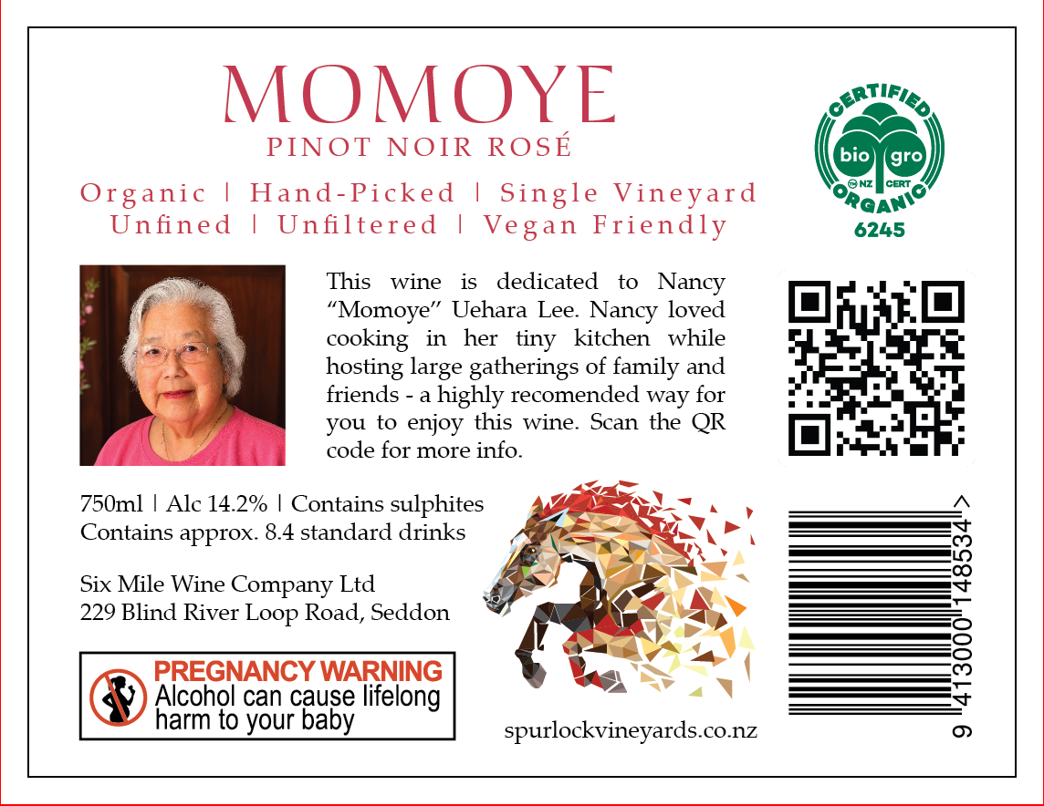 2026 Momoye Organic Pinot Noir Rosé - NEW RELEASE!